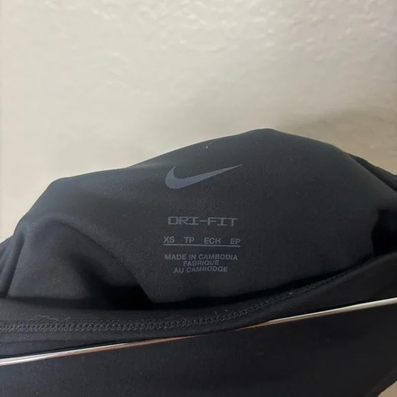 Nike Team One 7/8 Tight Black Leggings High Rise Mesh Ankle Size XS - Picture 6 of 8